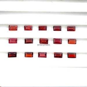 Natural <b>Garnet</b> 4mm 6mm Baguette Cut Faceted Gemstones Calibrated <b>Garnet</b> Loose Stone For Jewelry Making Wholesale Bulk Supplies - Product Image 6