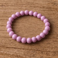 Bracelet élastique rose mignon avec perles en résine, bijoux de mode unisexe, cadeau