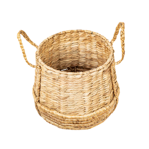 Vietnam Wicker Planter Pot, Handcrafted Water Hyacinth <b>Basket</b> <b>For</b> Indoor Plants & Garden <b>Flower</b> Display, Boho Home Decor - Product Image 2