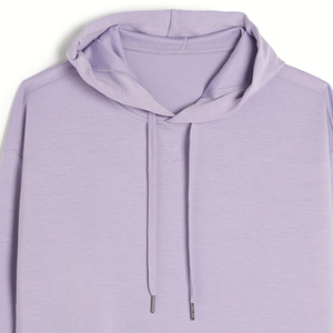 เสื้อกันหนาวผู้หญิงแบบมีฮู้ด ผ้าถักขนแกะ 100% ผ้าฝ้าย ระบายอากาศ กันลม เป็นมิตรกับสิ่งแวดล้อม ทรงโอเวอร์ไซส์ แขนยาว ไหล่ตก - Product Image 6