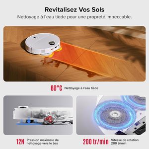 หุ่นยนต์ดูดฝุ่นแท้รุ่น Roborock Qrevo Curv 2 Pro พร้อมสถานีชาร์จ 30 25000 Pa - Product Image 3