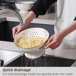 Set di 3 Scolapasta in Metallo con Manici, Cestelli Perfetti per Spaghetti, Pasta, Frutti e Altri Alimenti - Product Image 3