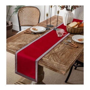 Royal Jacquard Embroidered Tassell Best Price Blue Model Custom Dining Rectangle With Dust-proof Wrinkle Resistant <b>Table</b> Runner - Product Image 6