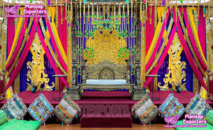 Muslim Theme Henna Night Stage Swing <b>Decor</b> Exclusive <b>Mehndi</b> Stage <b>Decor</b> with Swing Colorful Theme <b>Mehndi</b> Stage Swing Australia - Product Image 3