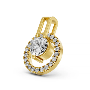 Colgante de Doble Halo con Diamante Cultivado en Laboratorio Halo, 0.86CT, Oro de 14K, Certificado IGI, Chapado en Rodio, Joyería de Lujo - Product Image 4