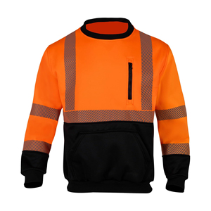 Hi Vis Reflective Long Sleeve Men High Visibility Comfortable Waterproof SafetyWorkwear Sweatshirt Custom Logo And Color - Product Image 1