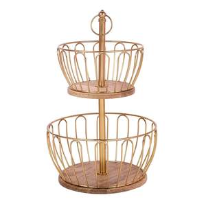 Hot Decorative Metal Fruit <b>Basket</b> with Heavy Duty Iron Storage Bowl For Fruits Vegetables Bread Snacks And Kitchen Organization - Product Image 6