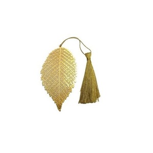 Leaf Shape Metal <b>Bookmark</b> with Tassel Pendant Charm Elegant Page Marker for Books Journals School Supplies - Product Image 1
