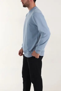 เสื้อสเวตเชิ้ตผู้ชายแบบสวม คอโอ แขนยาว ผ้าฟลีซถัก สีพื้น ระบายอากาศได้ดี กันน้ำ เป็นมิตรกับสิ่งแวดล้อม เหมาะสำหรับใส่ในฤดูใบไม้ร่วง - Product Image 2