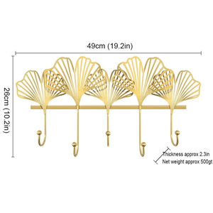 Ganchos y colgadores de lujo para el hogar y hoteles, hechos de metal de calidad superior, con diseño elegante y único, chapados en oro de alta calidad, al precio más bajo. - Product Image 2