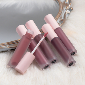 Matte & Shimmer Liquid <b>Lipstick</b>, Pink Frosted Tube Velvet Long-Lasting Non-Transfer Waterproof Lip Gloss - Product Image 4