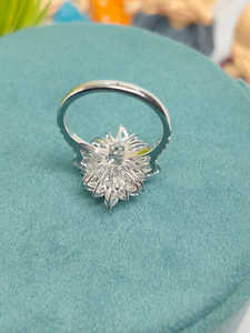 Emerald Cut Diamond <b>Ring</b> with Side Stones in White Gold <b>crafted</b> for timeless elegance clean lines and a refined radiant luxury - Product Image 2