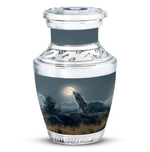 Urnas Conmemorativas Night Wolf para Cenizas Humanas, Urna Decorativa para Cenizas, Urna Funeraria para Adultos, Urna Conmemorativa Personalizada - Product Image 1