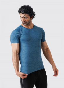 T-shirt de sport pour homme à manches courtes, séchage rapide, anti-transpiration, col rond, pour la course à pied, l'entraînement et la gym - Product Image 2