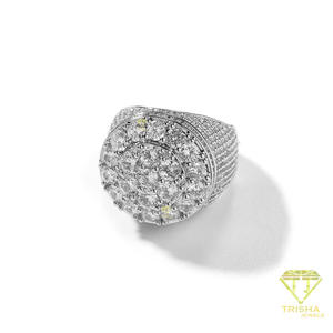 Bague Statement en Argent Sterling 925 Plaqué Or avec Diamants Moissanite et Pierres Centrales Brillantes pour Détaillants (Vente en Gros) - Product Image 4