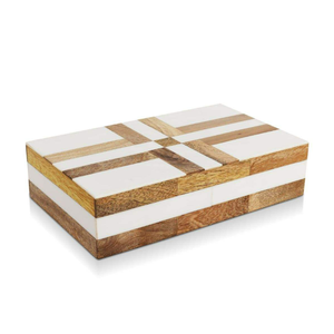 Boîte à bijoux en bois avec incrustation de nacre et d'os, cadeau de Noël, écologique, GIFTY CRAFT GC-691, multi-capacités - Product Image 4