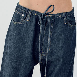 Jeans de Cintura Alta para Mujer, Casuales, de Invierno, Color Sólido, 100% Algodón, Elásticos, Transpirables, al por Mayor y Personalizados - Product Image 4