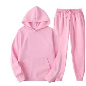 Fashion Heavyweight Oversized Pullover Hoodie Set Tracksuits Custom <b>Jogging</b> Wear Tracksuit - Product Image 1