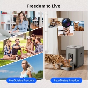 Distributeur de nourriture intelligent pour animaux de compagnie en plastique moderne ODM avec caméra HD, contrôle par application mobile, programmation d'alimentation automatique, interphone vocal, rechargeable et robuste - Product Image 4