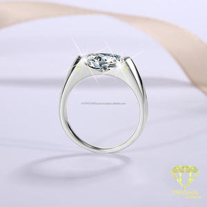Fashion 925 Sterling <b>Silver</b> VVS Moissanite Diamond Square <b>Solitaire</b> <b>Ring</b> For Women Jewelry Collections - Product Image 3