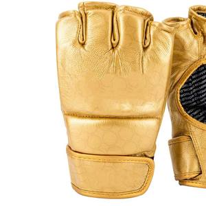 Gants de grappling MMA à marque privée en cuir PU, gants à doigts ouverts pour arts martiaux, sparring, entraînement en salle de sport, gants MMA OEM - Product Image 2