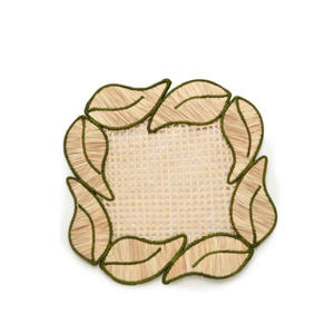 Assiette de présentation en rotin naturel tressé à la main pour table à manger, set de table décoratif tissé pour un service rustique - Product Image 1