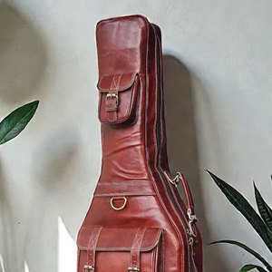 Bolsas de Guitarra de Cuero de la Mejor Calidad, Bolsas de Guitarra de Cuero de Alta Calidad al por Mayor, Bolsas de Guitarra de Cuero Impermeables de Color Sólido - Product Image 4