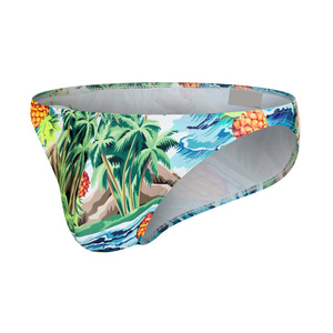 Slips de bain pour hommes imprimés par sublimation, taille basse, maillot de bain imperméable, sous-vêtements de plage pour hommes - Product Image 5