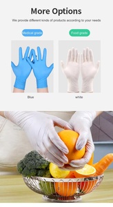 Gants d'examen en nitrile bleus avec logo personnalisé, gants de protection jetables - Product Image 6