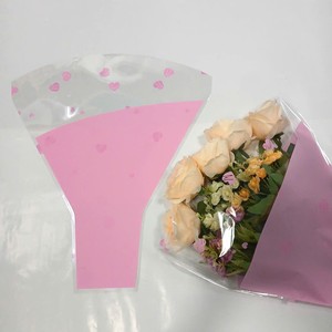 Factory Custom Waterproof Cellophane OPP (BOPP) flower wrapping <b>Paper</b> see through with heart <b>pattern</b> for Flower Bouquet - Product Image 5