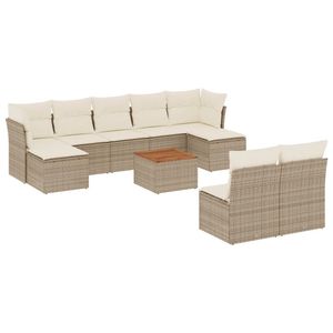 Set Divano da Giardino Beige, Crema, Bianco e Marrone - Product Image 2