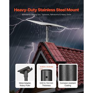 Supporto per Tetto Starlink Gen 3 in Acciaio Resistente, Adattatore per Grondaia con Angolo Regolabile 45-135 Gradi, Supporto di Montaggio Standard - Product Image 2