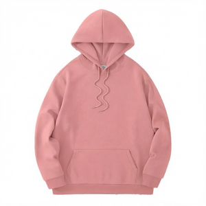 <b>Men</b> <b>Pink</b> Solid Hoodie Casual Pullover Hooded <b>Sweatshirt</b> with Kangaroo Pocket Drawstring Regular Fit Custom Hoodie And <b>Sweatshirt</b> - Product Image 1