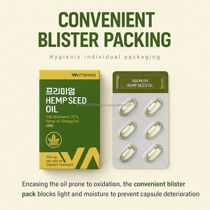 Huile de graines de chanvre pressée à froid 1000mg Softgel Capsule Omega 3 à base de plantes Nutrition quotidienne Supplément OEM - Product Image 5
