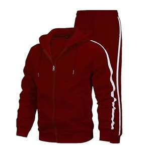 Men's Black Hooded <b>Tracksuit</b> Full Sleeve Zipper Closure Side Pockets Casual Autumn Wear Regular Fit Solid Color Breathable - Product Image 2
