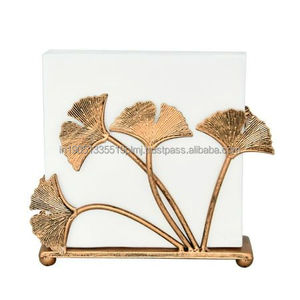 Soporte para servilletas hecho a mano con diseño de hoja elegante personalizado de alta calidad, soporte para servilletas de vajilla para soportes de pañuelos - Product Image 2