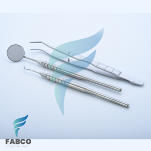 Kit d'examen dentaire, kit d'hygiène de base, pince, miroir, sonde, kit de nettoyage dentaire, ensemble de 3 pièces, instruments chirurgicaux dentaires - Product Image 1