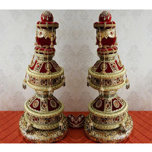 Elegantes Jaggos Decorados para Bodas Punjabi, Artículos de Decoración para Bodas Punjabi, Decoración para Escenario de Mehndi, California, EE. UU. - Product Image 1