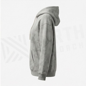 Sweat-shirt à capuche personnalisé en gros, design hiver, couleur pigmentée, effet soleil délavé, respirant, pour hommes et femmes, vêtements de sport - Product Image 3