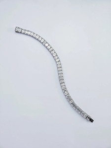 Pulsera de Diamantes de Corte Esmeralda en Plata 925, Clásica para Mujer, Certificada por IGI, Color D, Diamantes Cultivados en Laboratorio - Product Image 3