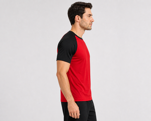 Camiseta de manga raglán, mezcla de algodón premium, mangas deportivas en contraste, ajuste transpirable y costuras duraderas para uso diario. - Product Image 2