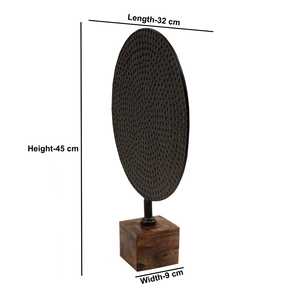 Jaffs Exports Escultura Geométrica Circular de Aluminio, Hecha a Mano, Artística, Ecológica, Duradera, Decoración de Mesa, Estilo Moderno - Product Image 3