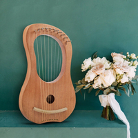 Wholesale Manufacturing Export Quality 10 Strings Lyre Harps Classic Music Instruments Handmade Wooden Lyre Harp