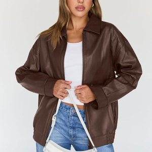 Nueva Chaqueta de Cuero de Piel de Oveja para Mujer, Color Sólido, Alta Calidad, Impermeable, Chaquetas de Cuero Genuino Personalizadas - Product Image 1