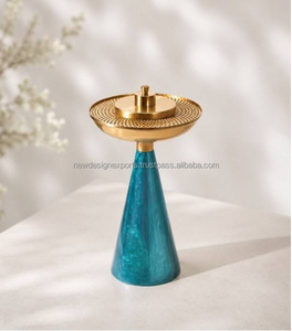 Quemador de Bakhoor Metálico Contemporáneo con Bandeja de Carbón de Malla Perforada y Soporte de Resina para Conos, Incensario Árabe de Oud para Mesa - Product Image 2