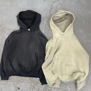 Nouveau style – Sweat à capuche délavé pour homme – Tenue décontractée – Marque privée – Faible MOQ – Sweats à capuche délavés pour homme - Product Image 5