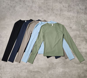 Conjunto de Yoga Elástico en Cuatro Direcciones para Mujer, Diseño Personalizado, Precio al por Mayor, Secado Rápido, Transpirable, Material de Primera Calidad, Conjunto de 2 Piezas - Product Image 5