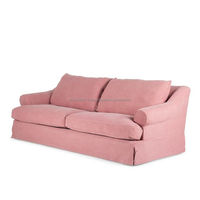 Ensemble de canapés gonflables industriels en cuir véritable rose pour salon, hôtel, centre commercial
