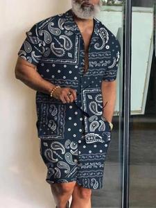 Conjunto Casual de Verano para Hombre, Camiseta de Manga Corta y Pantalones Cortos, Corte Regular, Tejido Transpirable y Ecológico - Product Image 2