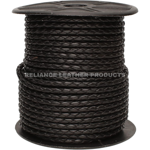 RTS 3mm Black Shine Color Bolo <b>Braided</b> Leather <b>Cord</b> for Bracelets & Necklaces Premium <b>Braided</b> Leather <b>Cord</b> for Jewelry - Product Image 6